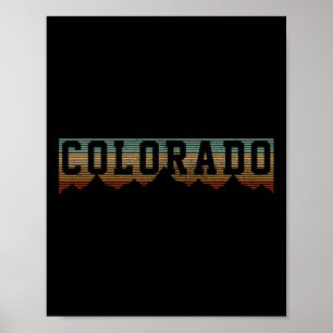 Affiche Colorado Vintage Montagnes Rocheuses Nature Extéri