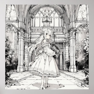 Affiche Coloration gothique Lolita