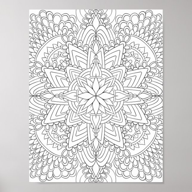 Affiche Coloration Mandala (Devant)