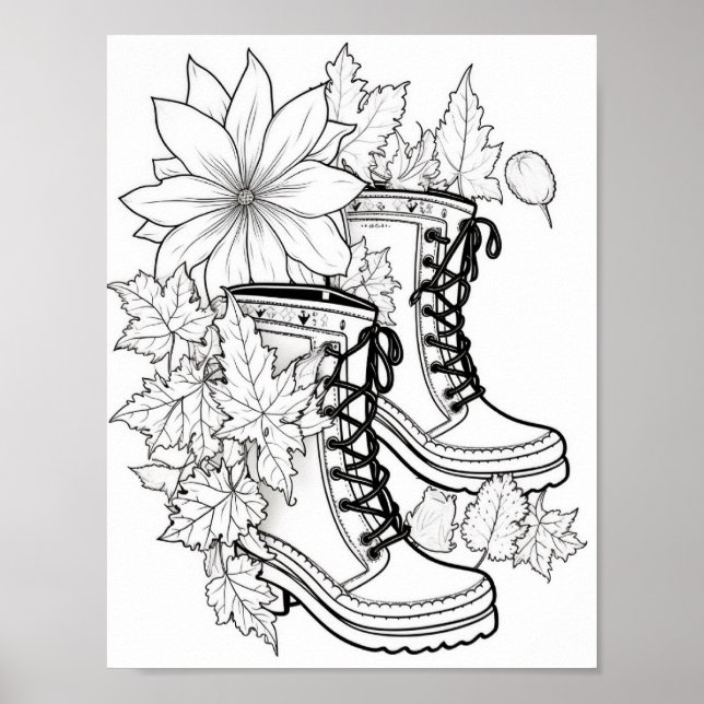 Affiche Coloration pour adultes automne/automne (Devant)