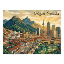 Coloré Bogota Colombie Voyage Art Vintage