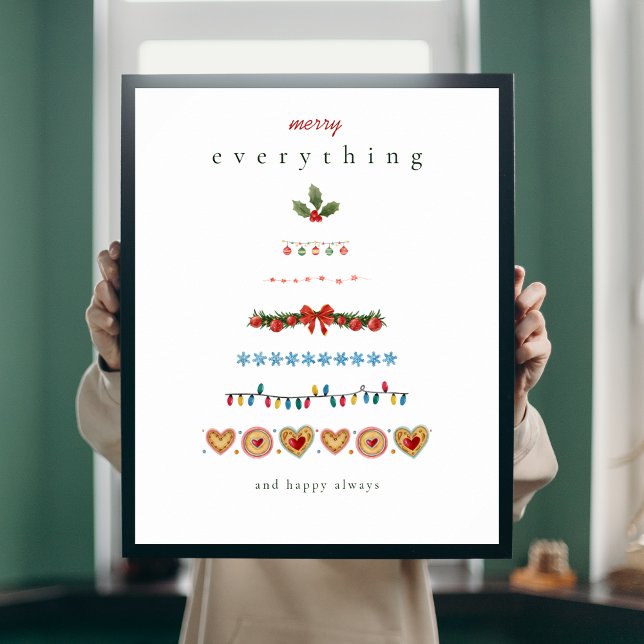Affiche Coloré Fête moderne Arbre de Noël (Créateur téléchargé)