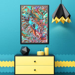 Affiche Coloré Funky Faux Faux Blur 3D Waves Art Motif<br><div class="desc">Belle motif contemporaine colorée flurry vagues. Elégant, élégant et éclectique design minimalisme pour le décorateur artistique, décorateur artistique, branché populaire, style d'art rétro vintage ou abstrait amateur de motifs géométriques numériques. Associez ce design à vos couleurs de décoration intérieure et décorez votre mur avec quelque chose d'unique et exclusif sur...</div>