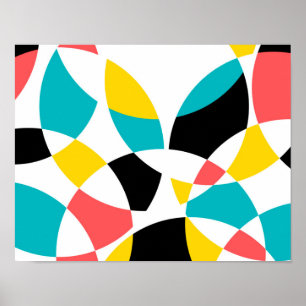 Affiche Coloré, moderne, tendance, cool, circulaire unique