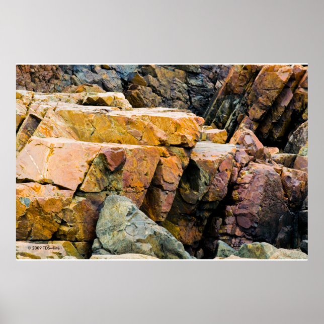 Affiche Coloré Ocean Rocks Imprimer (Devant)
