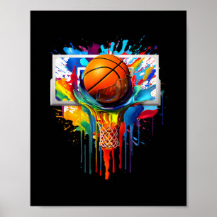 Affiche Coloré Sketll Tie Dye Éclaboussure de Couleur Cerc