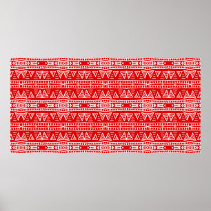 Affiche Coloré tribal ethnique sans couture motif