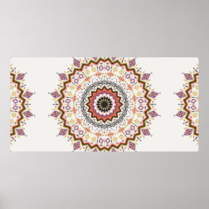 Affiche Coloré tribal ethnique sans couture motif