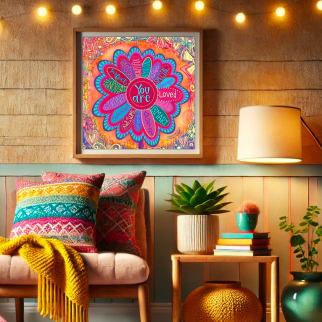 Affiche Coloré Vous Êtes Fleur Inspiration Classe (Créateur téléchargé)