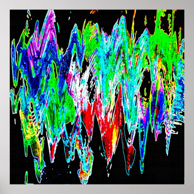 Affiche Colored waves (Devant)