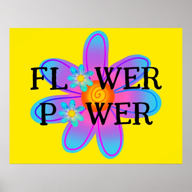 Affiche colorée d'alimentation en fleurs (Devant)