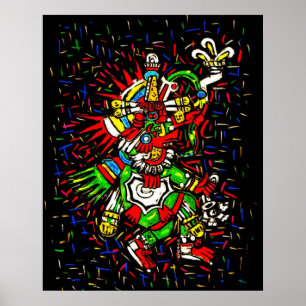 Affiche colorée de Kukulcan