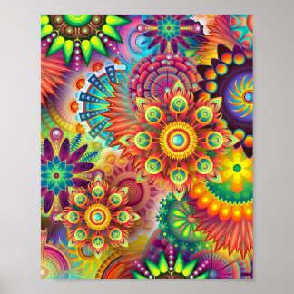 affiche colorée de mandala