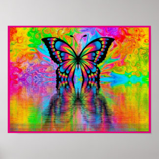 Affiche colorée de papillon