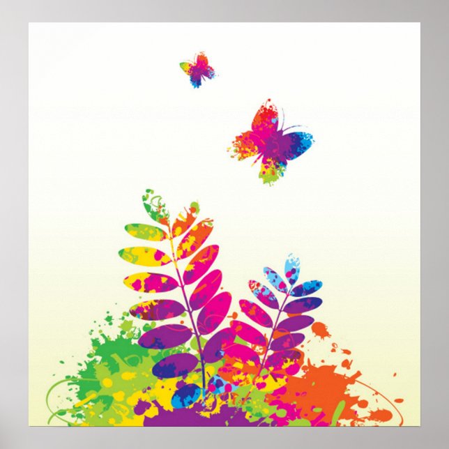 Affiche colorée du printemps (Devant)