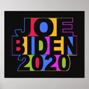 Affiche colorée JOE BIDEN 2020