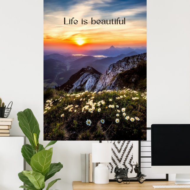 Affiche Colorée Photo moderne Nature Motivation (Bureau à domicile)