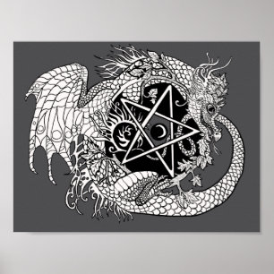 Affiche Colorez votre propre Pentacle Dragon