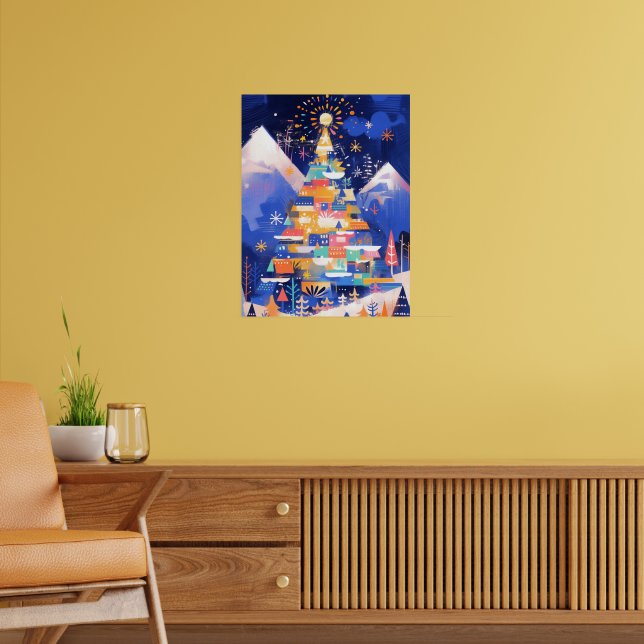 Affiche Colorful Abstract Christmas Tree (Salon 2)