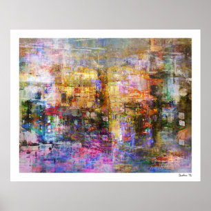 Affiche Colorful Abstract Digital Art