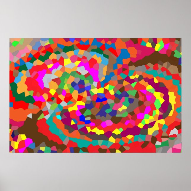 Affiche Colorful Abstract Geometric art (Devant)