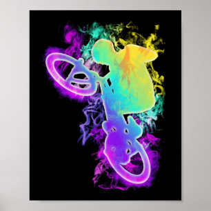 Affiche Colorful BMX Bike Boys Girls
