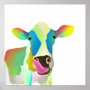 Affiche Colorful cow