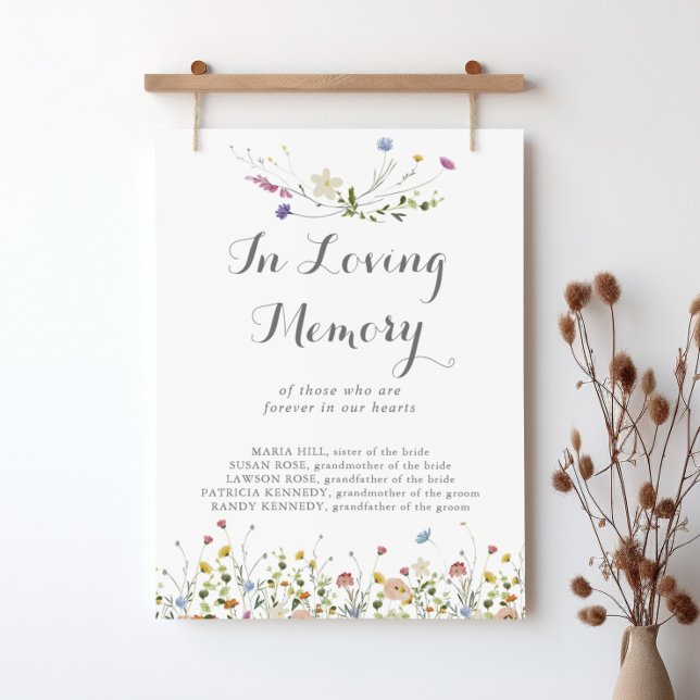 Affiche Colorful Dainty Fleurs sauvages dans la mémoire ai (Créateur téléchargé)