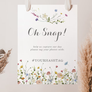 Affiche Colorful Dainty Fleurs sauvages Mariage Oh Snap