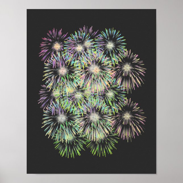 Affiche Colorful Fireworks   (Devant)