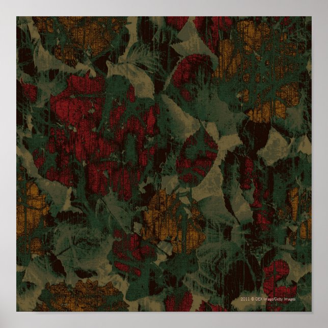 Affiche Colorful flower camouflage (Devant)