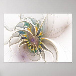 Affiche Colorful fractal ornament. Flower art