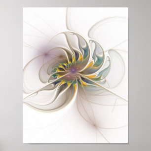 Affiche Colorful fractal ornament. Flower art
