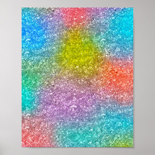 AFFICHE COLORFUL GLITTER SPARKLE ABSTRACT 