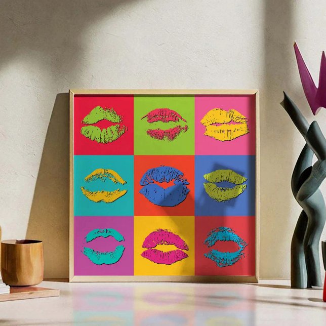 Affiche Colorful Kissing Lips (Créateur téléchargé)
