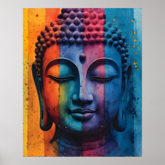 Affiche Colorful Modern Art - Divine Buddha Painting