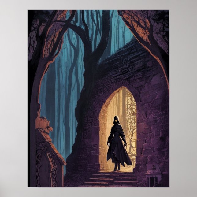 Affiche Colorful Mysterious Scène Digital Artwork peinture (Devant)