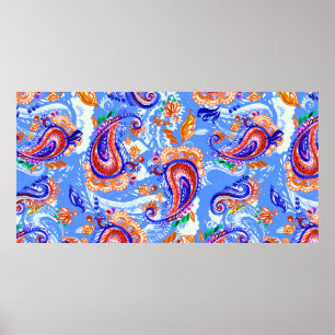Affiche Colorful paisible sans couture motif