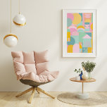 Affiche Colorful Scandinave forme géométrique collage<br><div class="desc">Colorful Scandinavian Formes géométriques Colorful Poster collé</div>