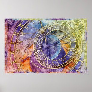 Affiche Colorful Time Astrology Abstract