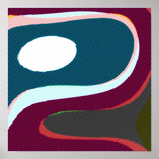 Affiche Colorful Wavy Abstrait 612 (Devant)