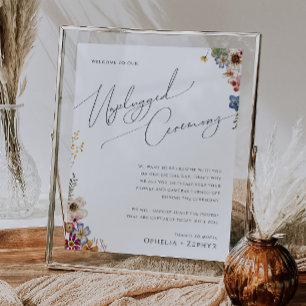 Affiche Colorful Wildflower   Unplugged Ceremony