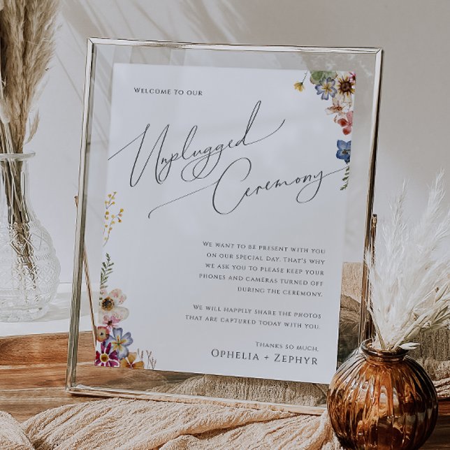 Affiche Colorful Wildflower | Unplugged Ceremony (Créateur téléchargé)