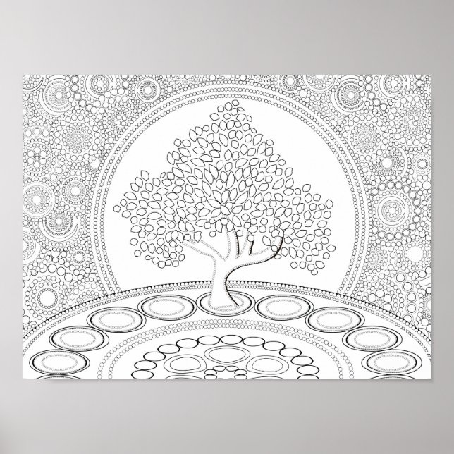 Affiche Coloriage Arbre De Vie (Devant)