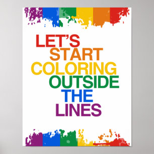 AFFICHE COLORING OUTSIDE THE LINES