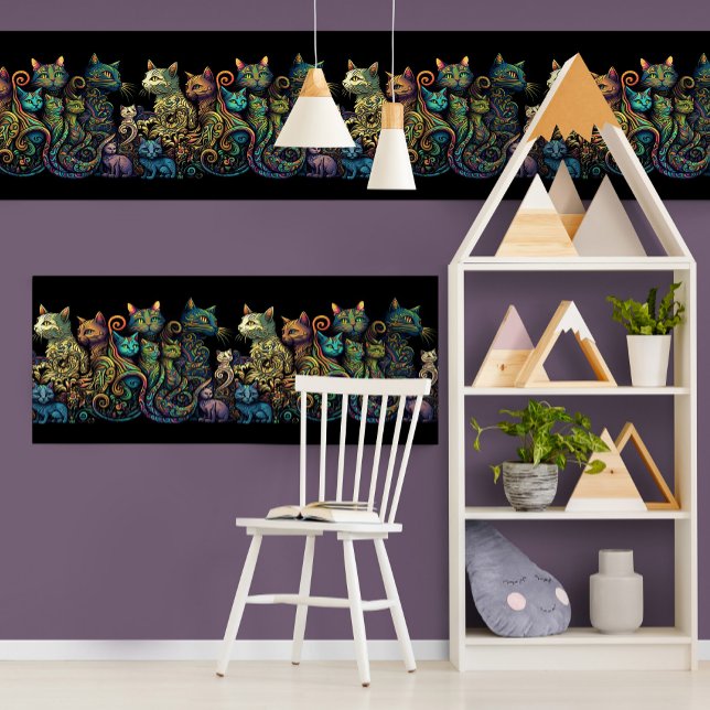 Affiche Coloris stylisés de la tribu des Chats sur l'affic (Créateur téléchargé)