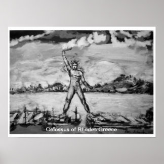 Affiche Colosse de Rhodes Grèce par Ben Schneider