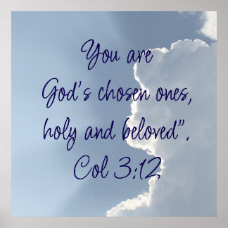 Affiche  Colossians 3:12 Inspirational Bible Quote