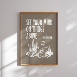 Affiche Colossiens 3 2 Western Christian Wall Art