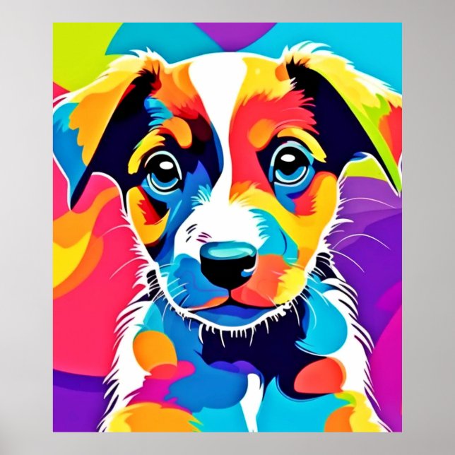 Affiche Colour Splash Chien canin Super (Devant)